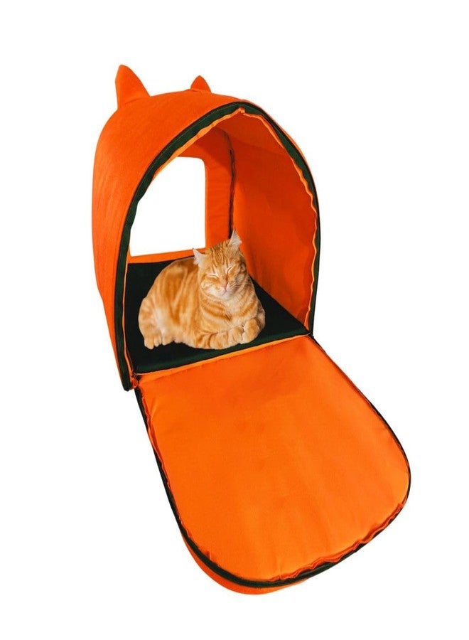 PET FUN Cozy Cat Kennel House with Removable Cushion | Comfortable & Foldable Non-Slip Warm Hut Bed Cave Tent Home Shelter for Pets Puppy Kitten,Cats Dogs and Small Pets (Colour May Vary, Free Size) - Image 3